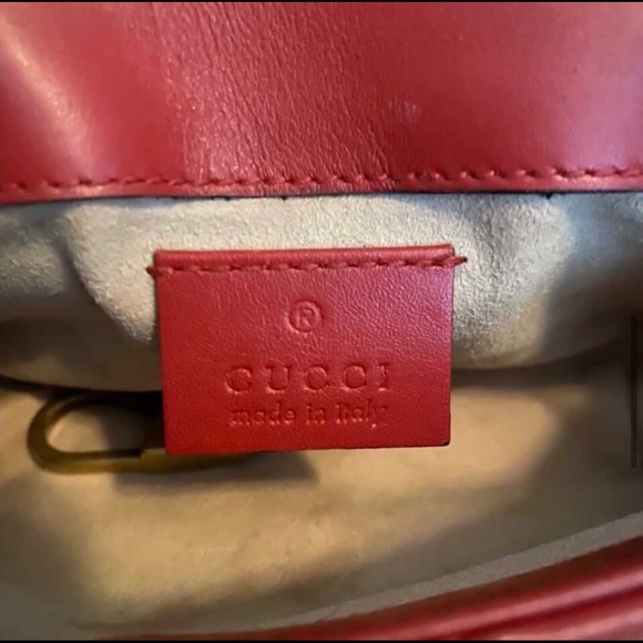 SOLD Red GG Marmont matelassé mini chain shoulder bag - Picture 3 of 6